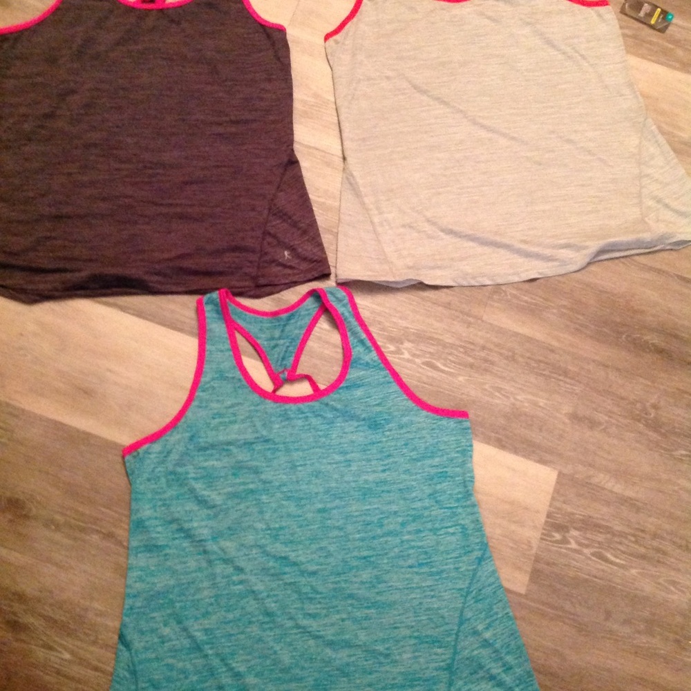 Charcoal, Gray & Teal Workout Tanks 3/$15